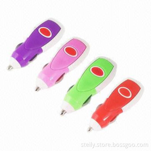 5V, 1A/2.1A Patented USB Car Charger for iPod, Various Colors are Available